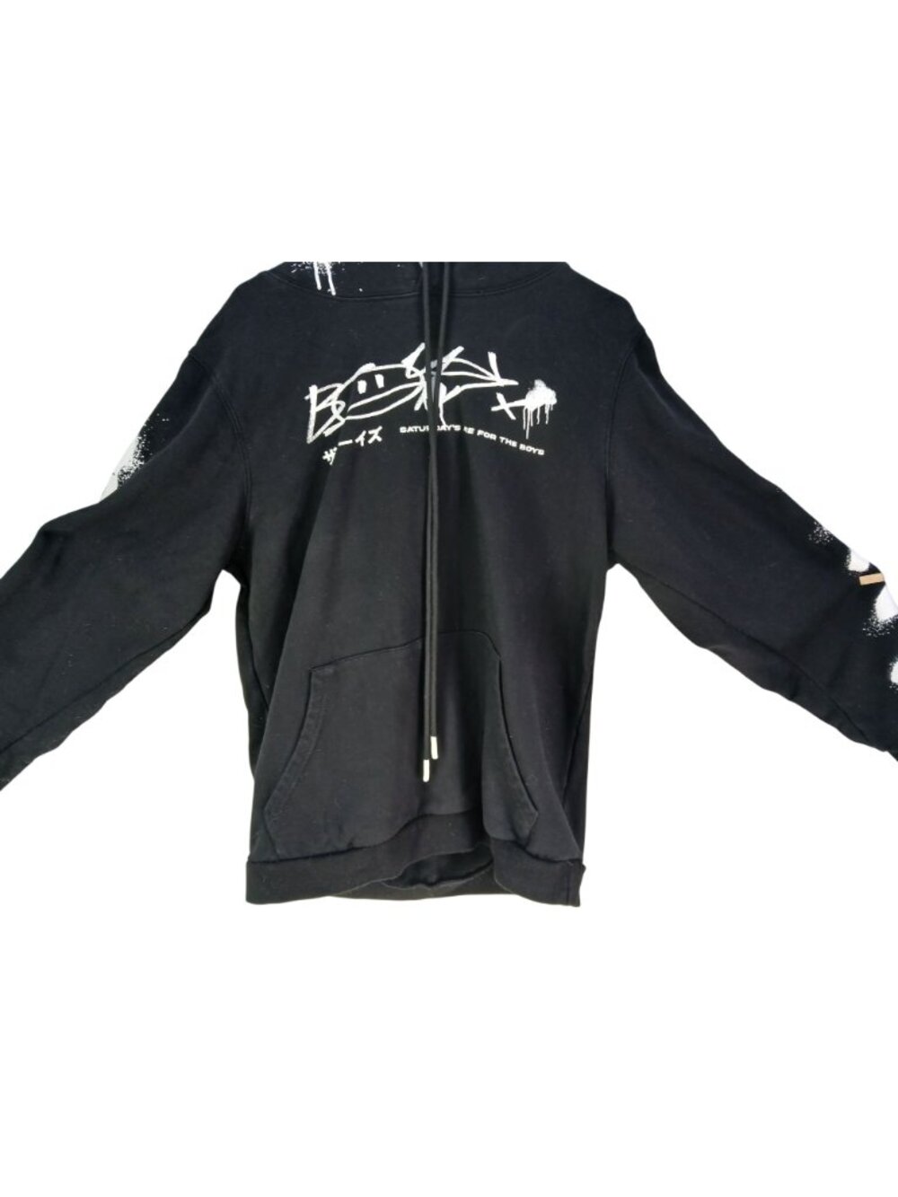 The Boys MENS Street Vandal Graffiti Hoodie Black Size M Graphic Saturdays Are F - Picture 11 of 16